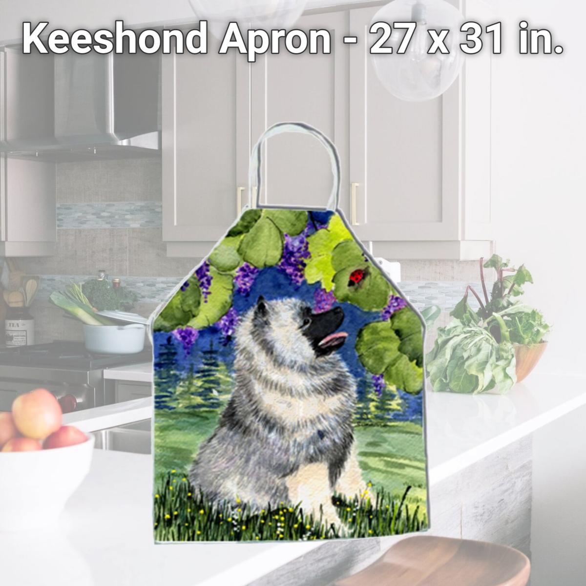 Picture of Carolines Treasures SS8249APRON Keeshond Apron - 27 x 31 in.