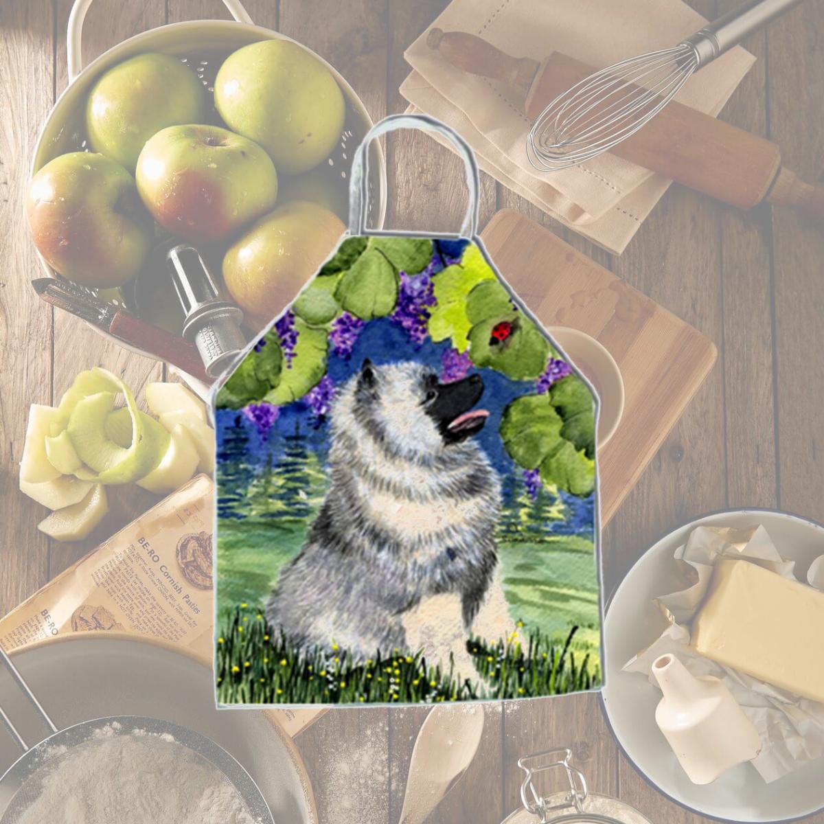Picture of Carolines Treasures SS8249APRON Keeshond Apron - 27 x 31 in.