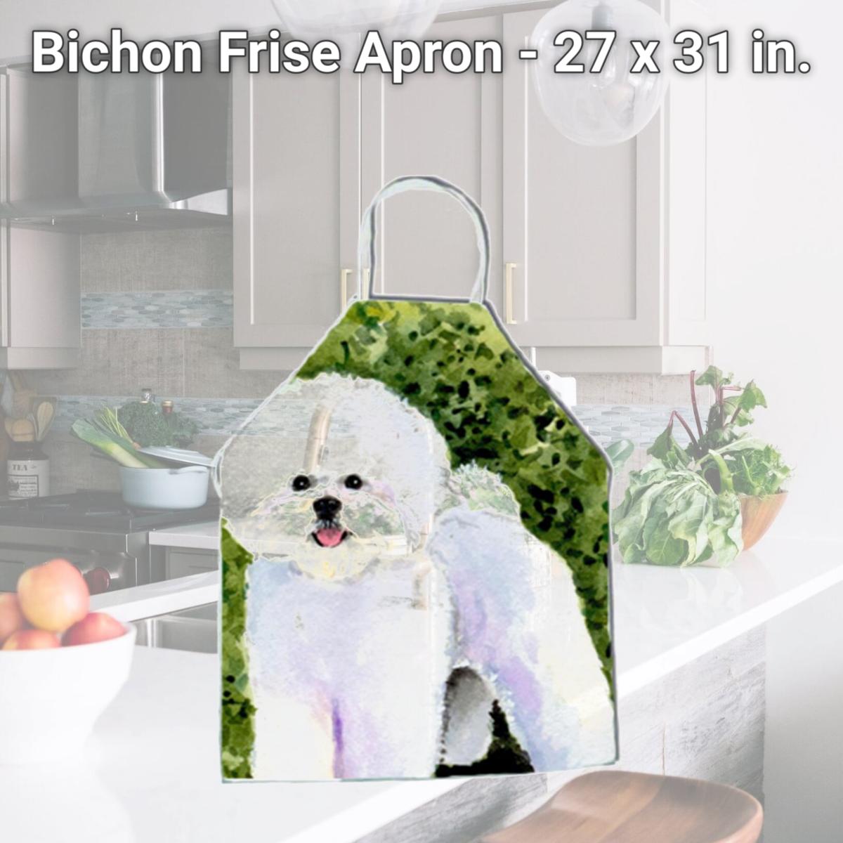 Picture of Carolines Treasures SS8712APRON Bichon Frise Apron - 27 x 31 in.