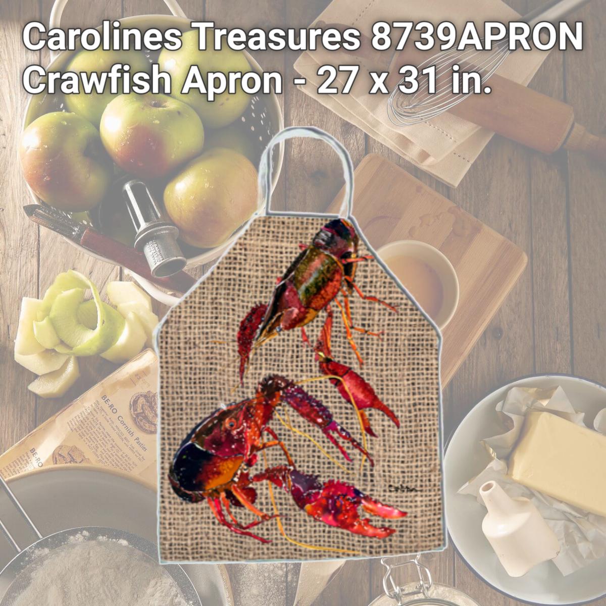 Picture of Carolines Treasures 8739APRON Crawfish Apron - 27 x 31 in.