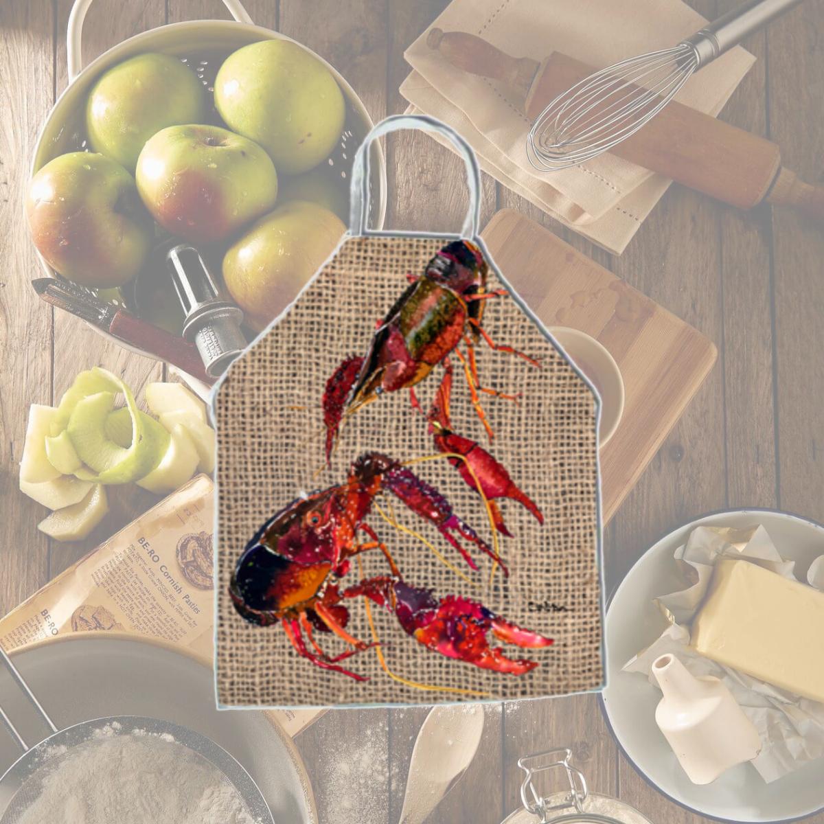 Picture of Carolines Treasures 8739APRON Crawfish Apron - 27 x 31 in.