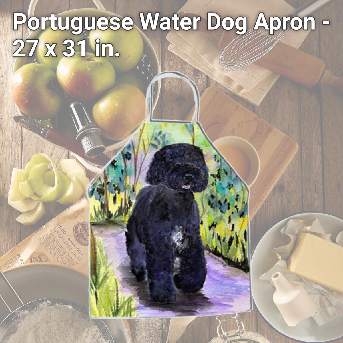Picture of Carolines Treasures SS8264APRON Portuguese Water Dog Apron - 27 x 31 in.