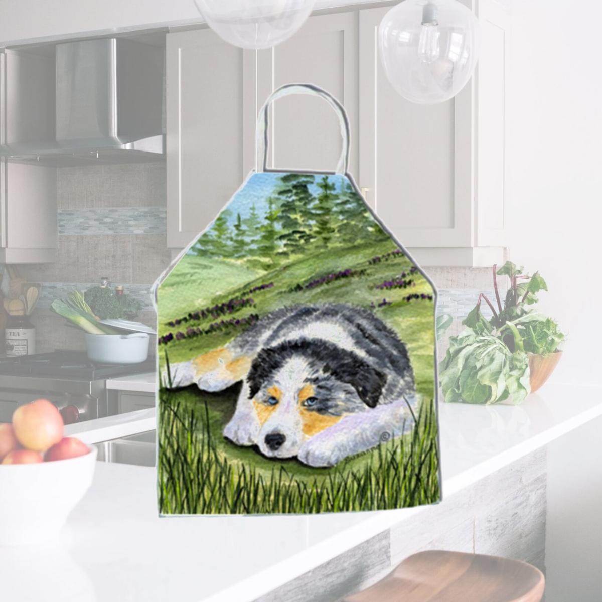 Picture of Carolines Treasures SS8283APRON Australian Shepherd Apron - 27 x 31 in.