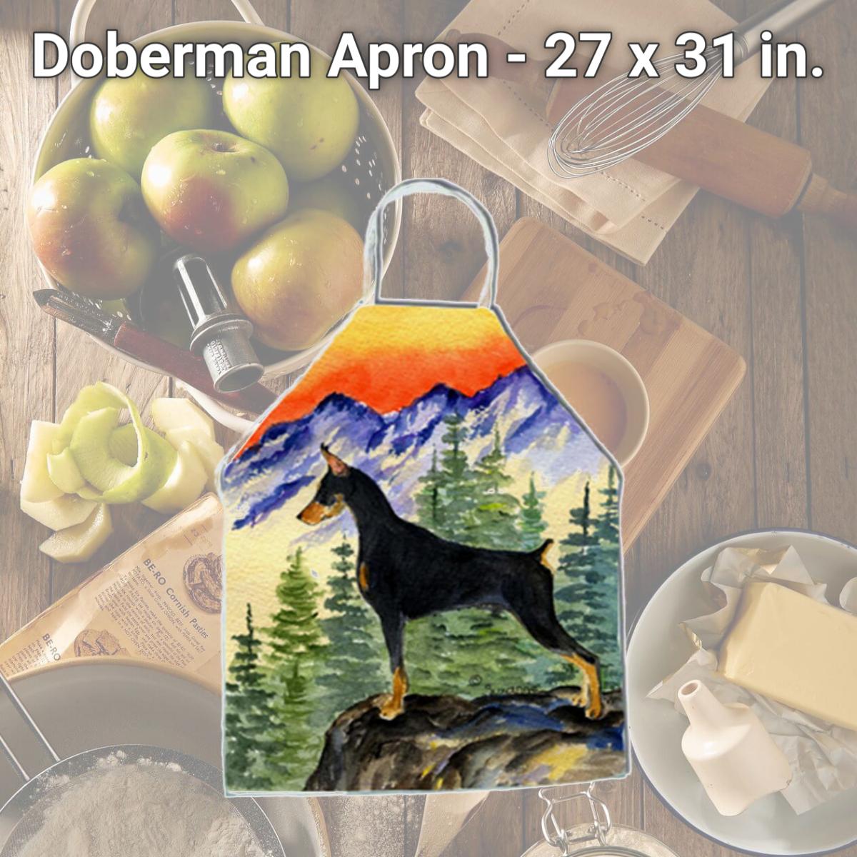 Picture of Carolines Treasures SS8284APRON Doberman Apron - 27 x 31 in.