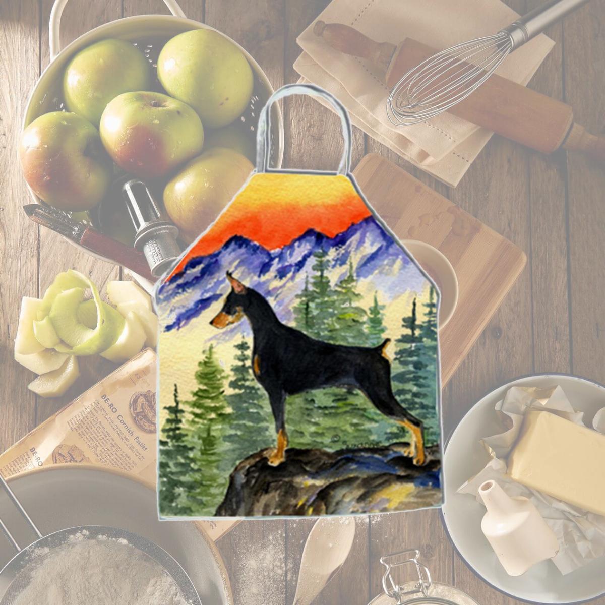Picture of Carolines Treasures SS8284APRON Doberman Apron - 27 x 31 in.