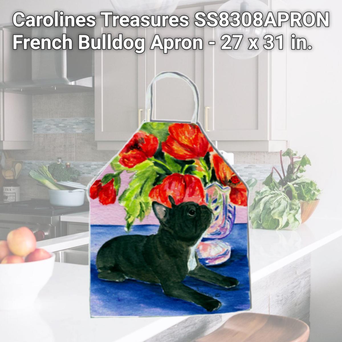 Picture of Carolines Treasures SS8308APRON French Bulldog Apron - 27 x 31 in.