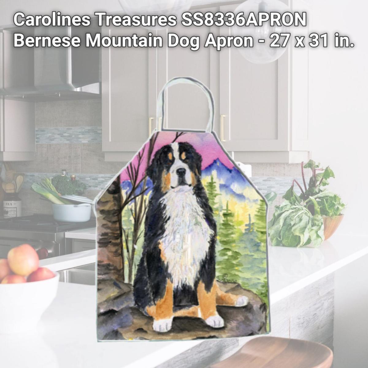 Picture of Carolines Treasures SS8336APRON Bernese Mountain Dog Apron - 27 x 31 in.