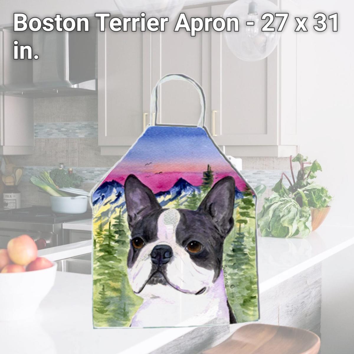 Picture of Carolines Treasures SS8339APRON Boston Terrier Apron - 27 x 31 in.