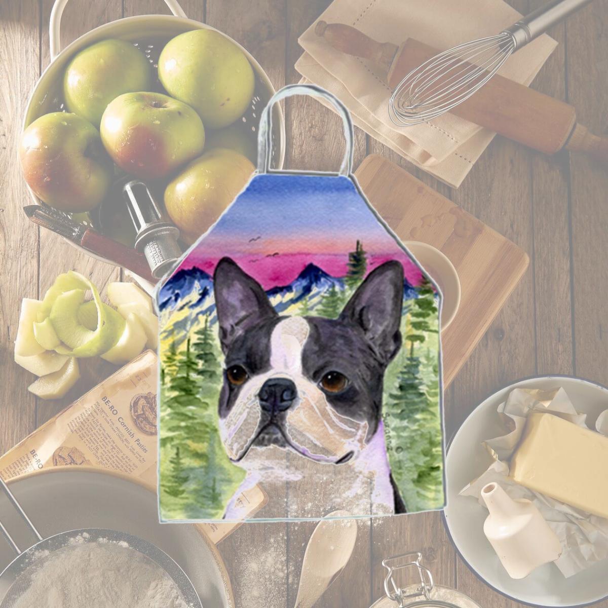 Picture of Carolines Treasures SS8339APRON Boston Terrier Apron - 27 x 31 in.