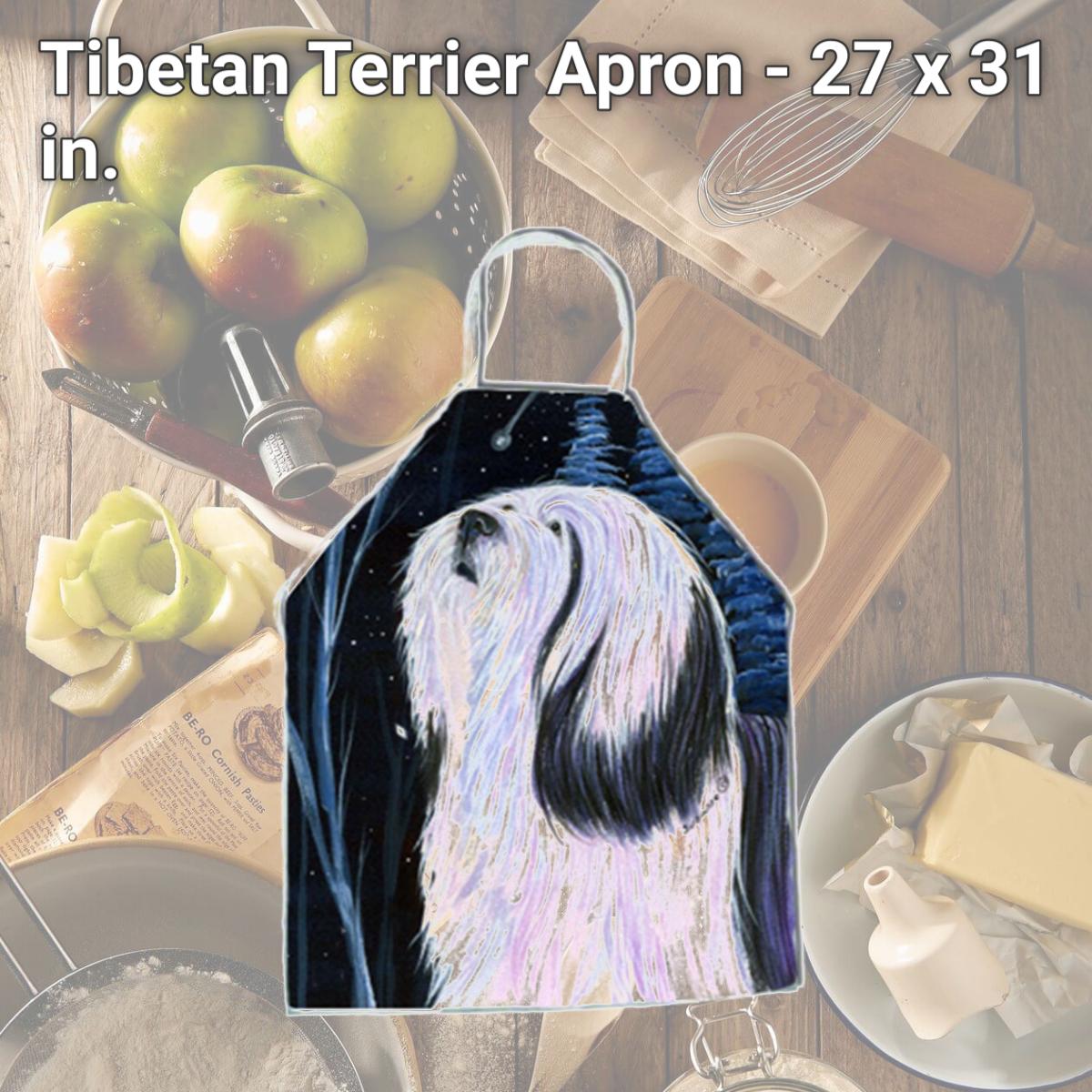 Picture of Carolines Treasures SS8348APRON Tibetan Terrier Apron - 27 x 31 in.