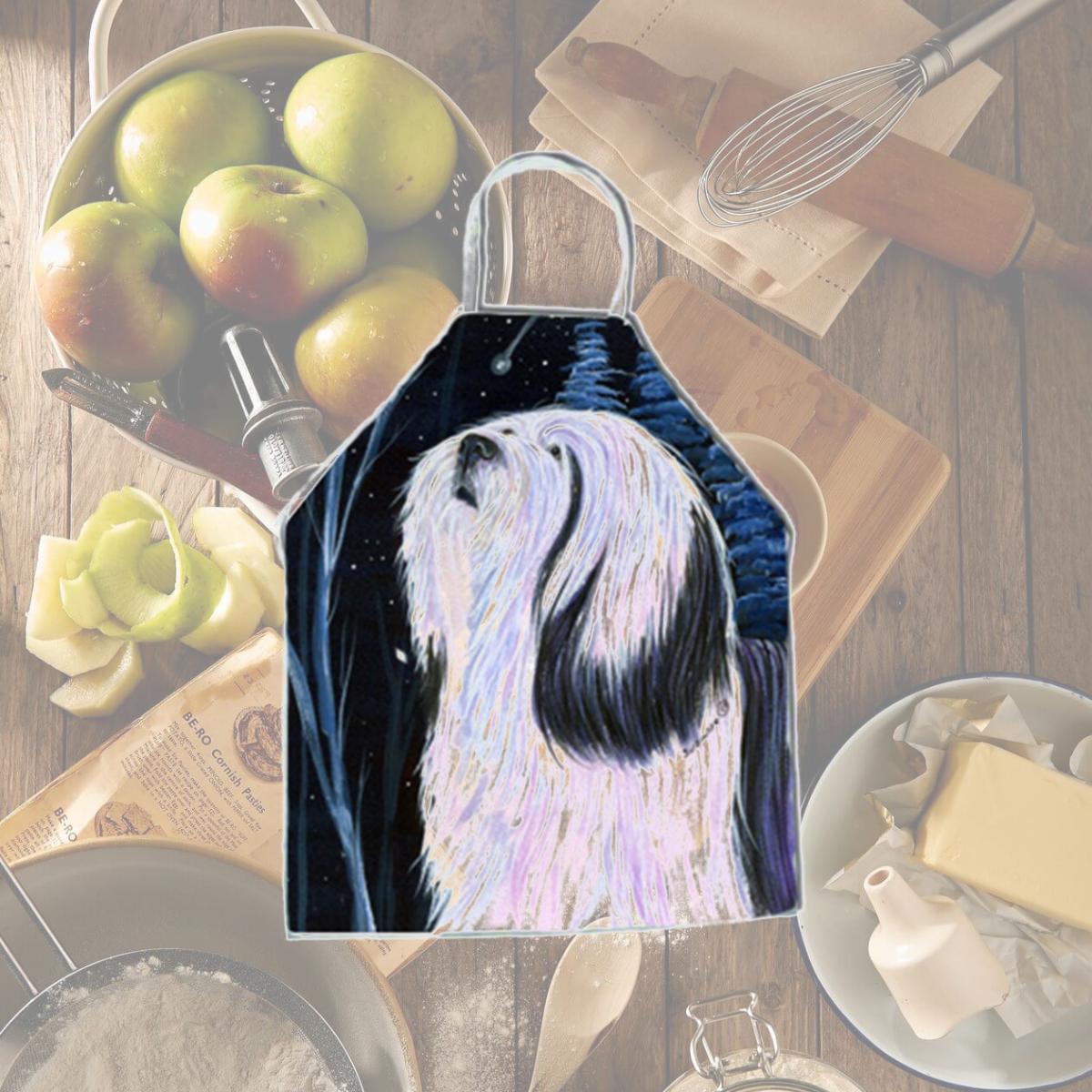 Picture of Carolines Treasures SS8348APRON Tibetan Terrier Apron - 27 x 31 in.