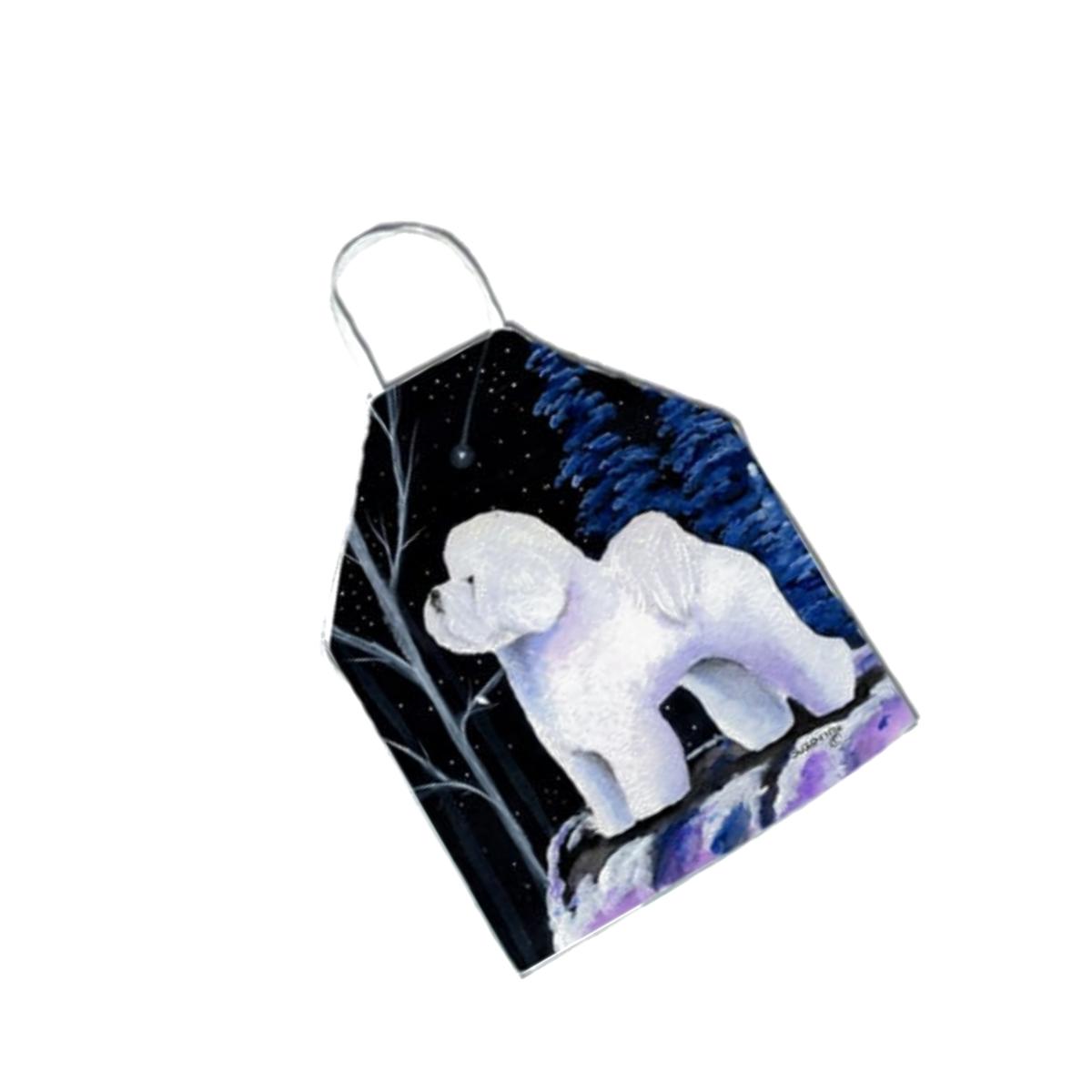 Picture of Carolines Treasures SS8397APRON Starry Night Bichon Frise Apron - 27 x 31 in.