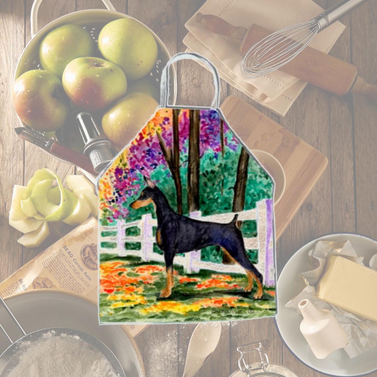 Picture of Carolines Treasures SS8428APRON Doberman Apron - 27 x 31 in.