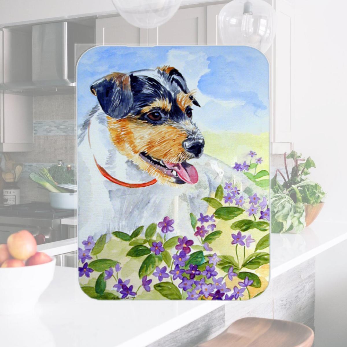 Picture of Carolines Treasures 7106LCB Jack Russell Terrier Glass Cutting Board - Large- 15 x 12 in.