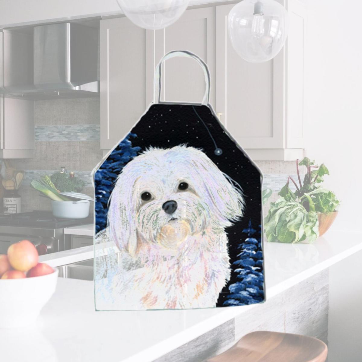 Picture of Carolines Treasures SS8460APRON Starry Night Maltese Apron - 27 x 31 in.
