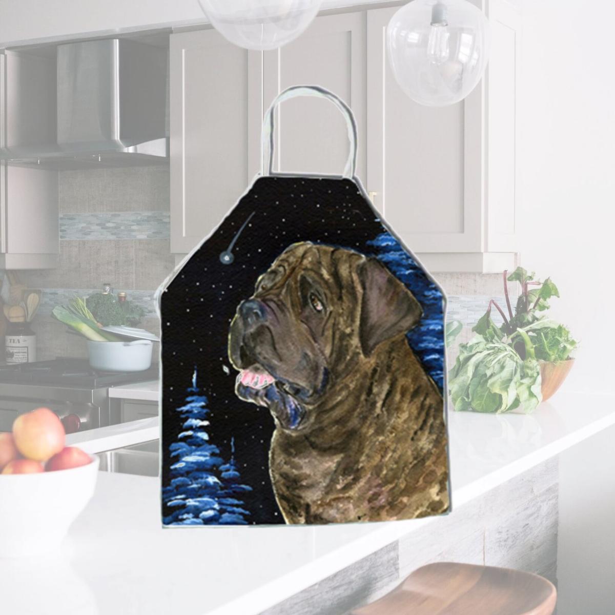 Picture of Carolines Treasures SS8463APRON Starry Night Mastiff Apron - 27 x 31 in.