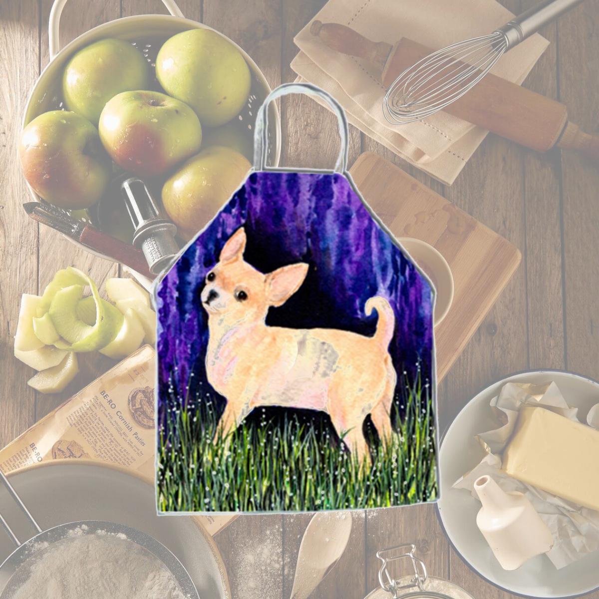 Picture of Carolines Treasures SS8514APRON Starry Night Chihuahua Apron - 27 x 31 in.