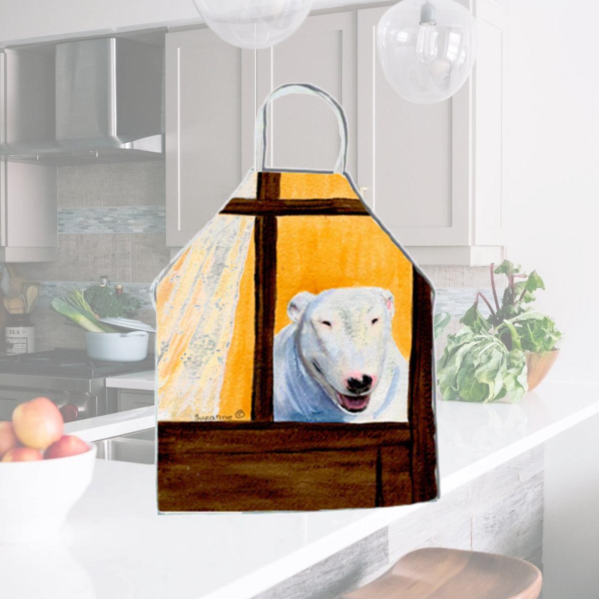 Picture of Carolines Treasures SS8542APRON Bull Terrier Apron - 27 x 31 in.