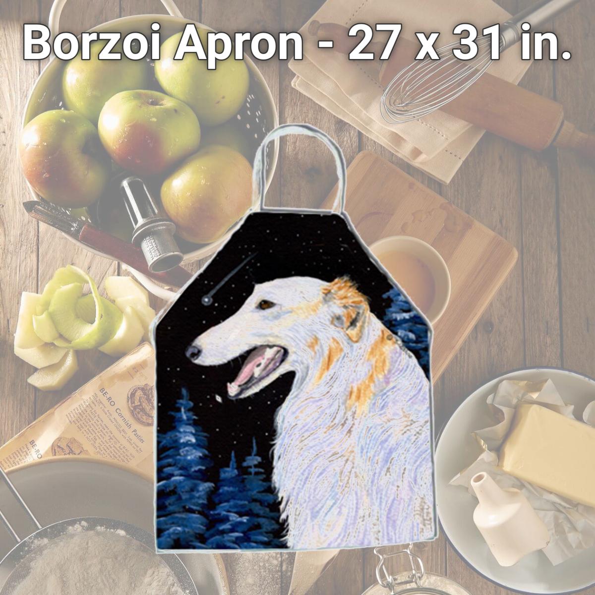 Picture of Carolines Treasures SS8626APRON Borzoi Apron - 27 x 31 in.