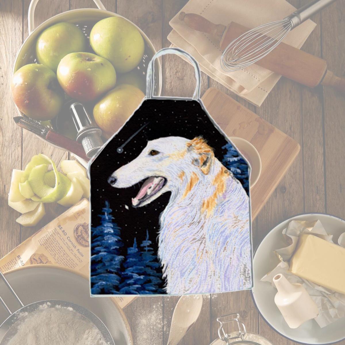 Picture of Carolines Treasures SS8626APRON Borzoi Apron - 27 x 31 in.