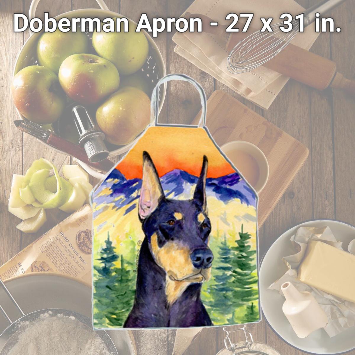 Picture of Carolines Treasures SS8658APRON Doberman Apron - 27 x 31 in.