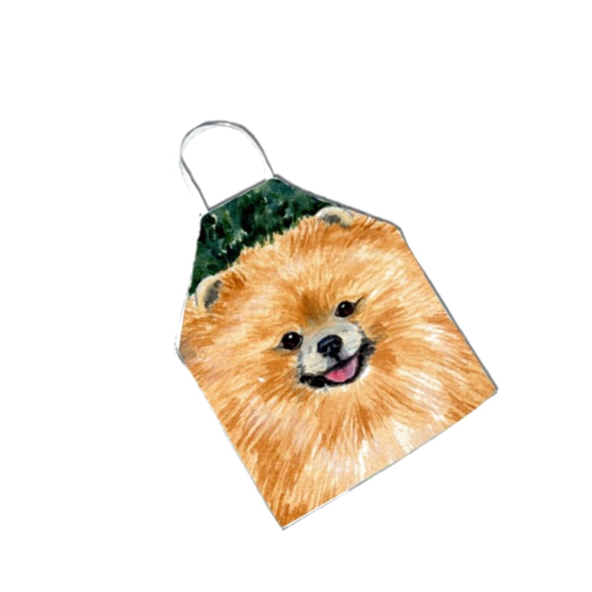 Picture of Carolines Treasures SS8725APRON Pomeranian Apron - 27 x 31 in.