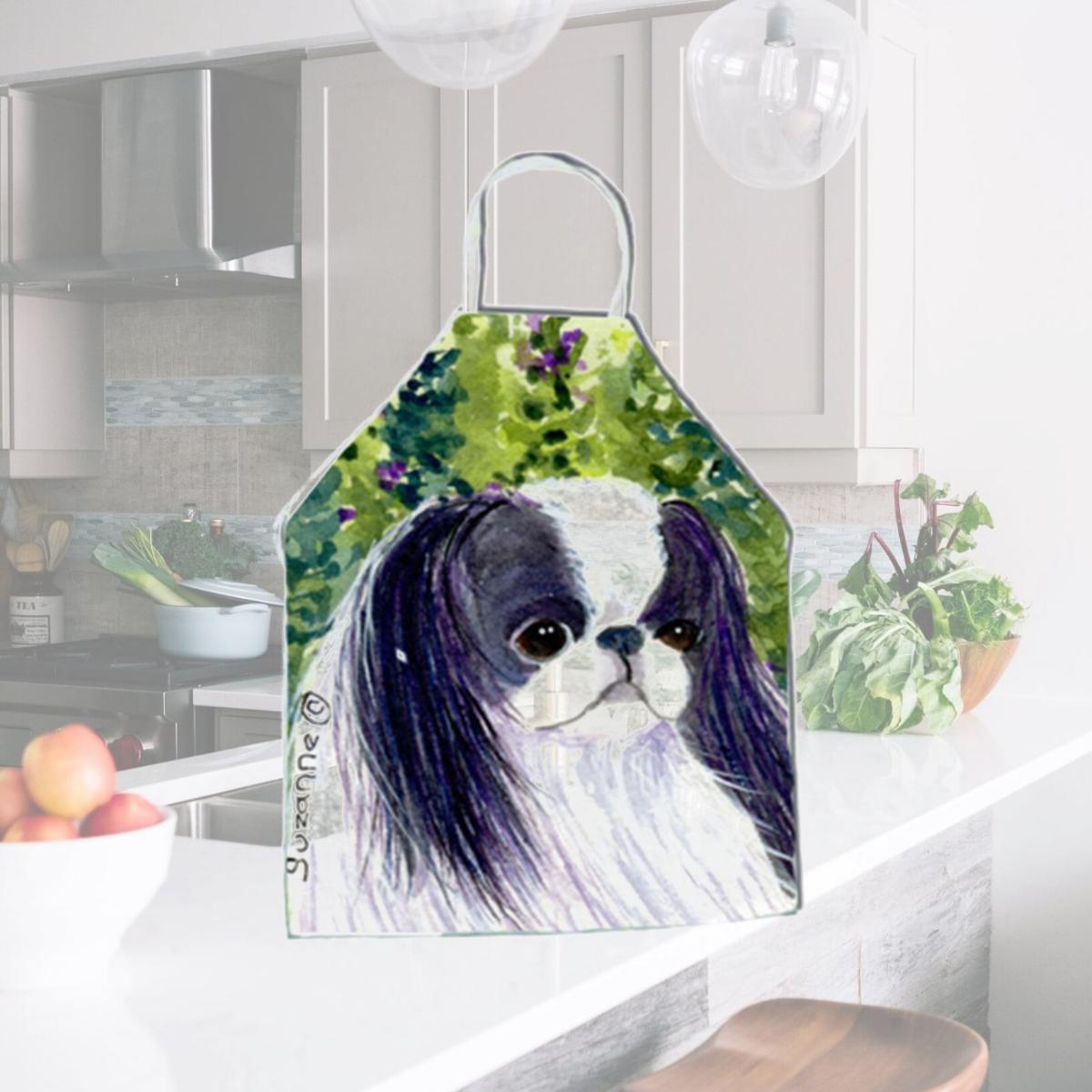 Picture of Carolines Treasures SS8730APRON Japanese Chin Apron - 27 x 31 in.