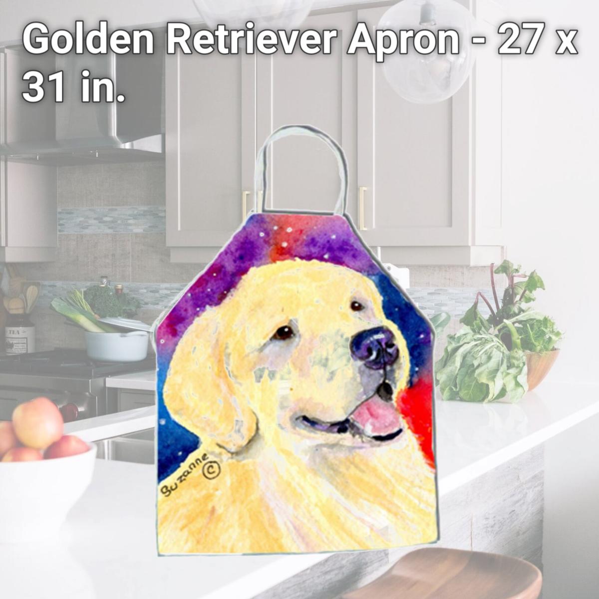 Picture of Carolines Treasures SS8753APRON Golden Retriever Apron - 27 x 31 in.