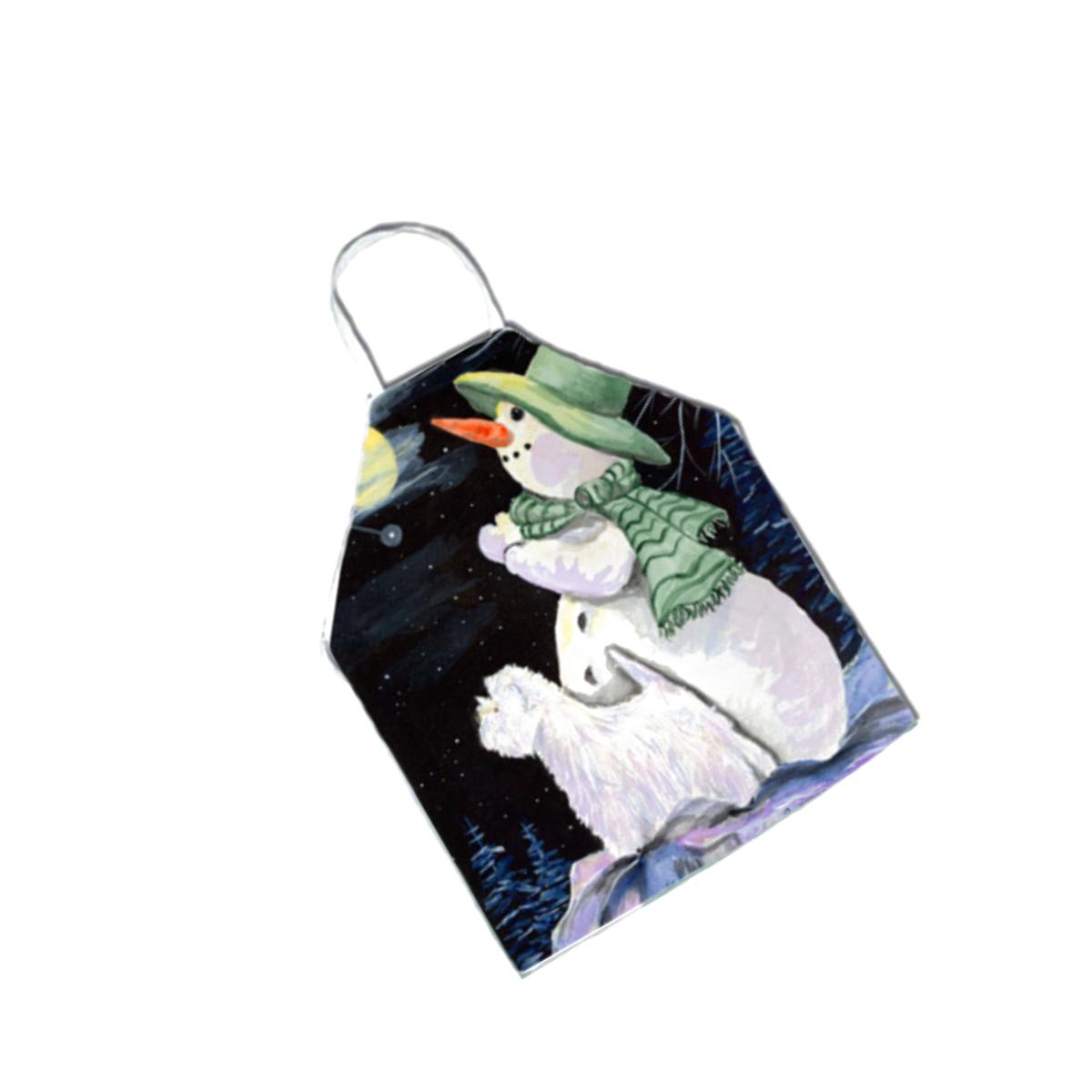 Picture of Carolines Treasures SS8797APRON Snowman with Westie Apron - 27 x 31 in.