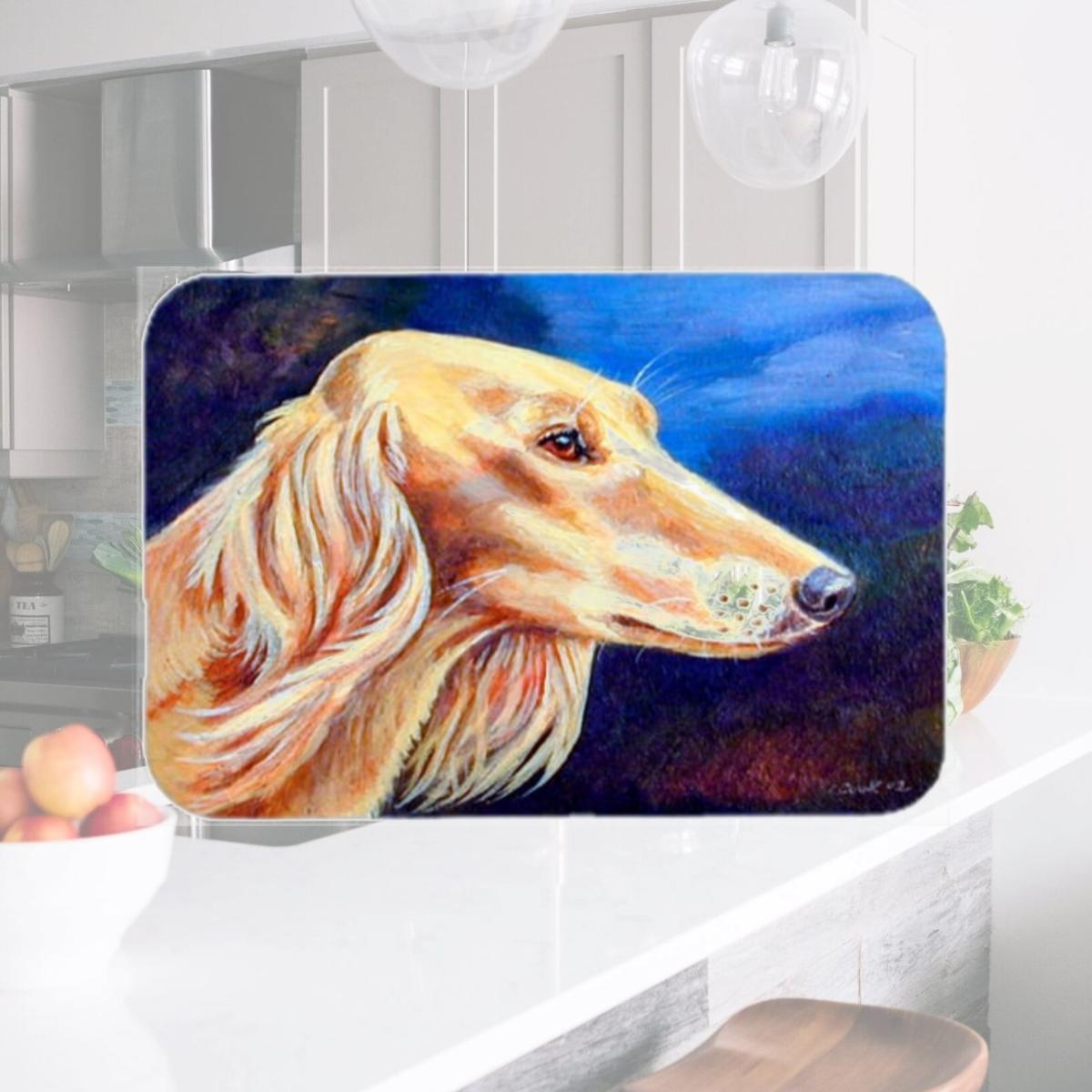 Picture of Carolines Treasures 7124LCB Saluki Glass Cutting Board - Large- 15 x 12 in.