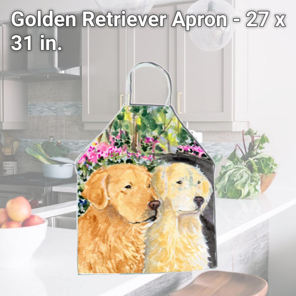 Picture of Carolines Treasures SS8974APRON Golden Retriever Apron - 27 x 31 in.