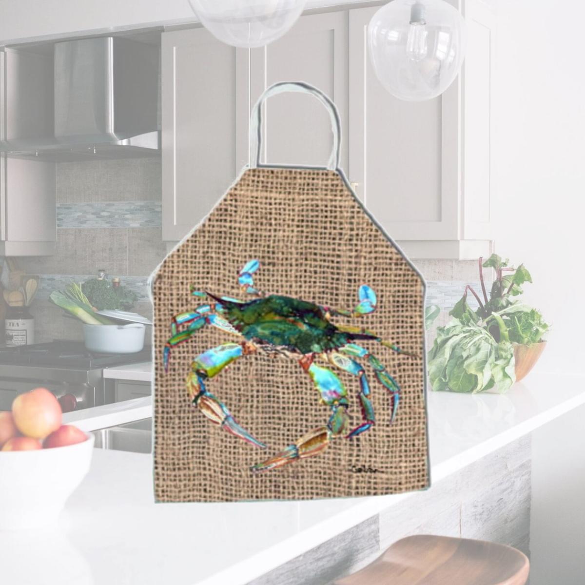 Picture of Carolines Treasures 8731APRON Crab Apron - 27 x 31 in.