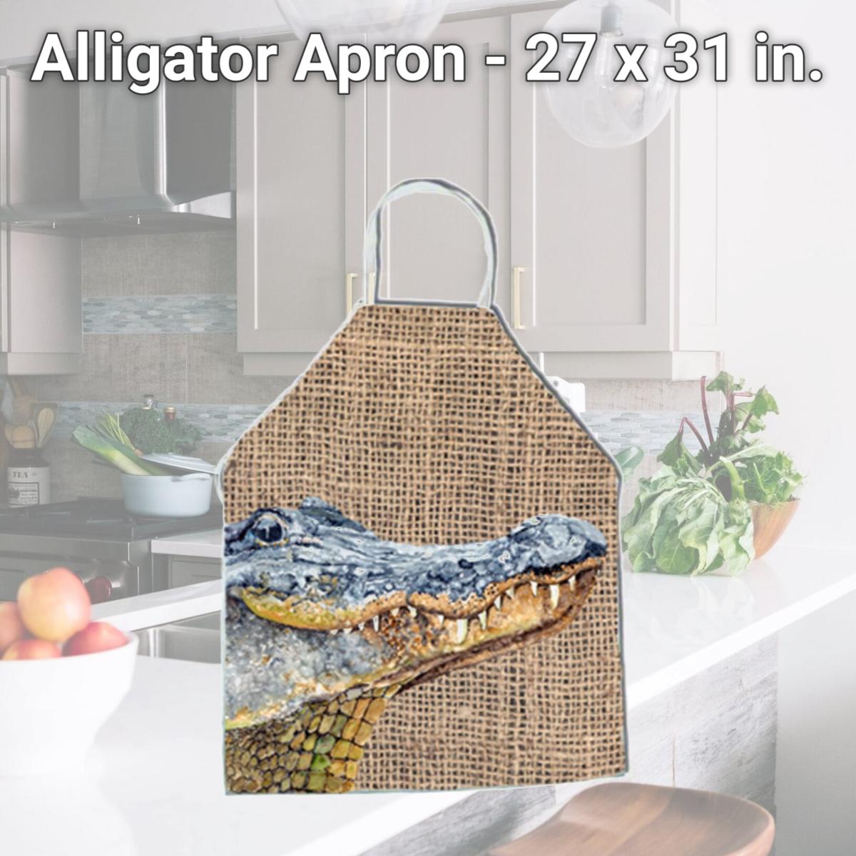 Picture of Carolines Treasures 8733APRON Alligator Apron - 27 x 31 in.