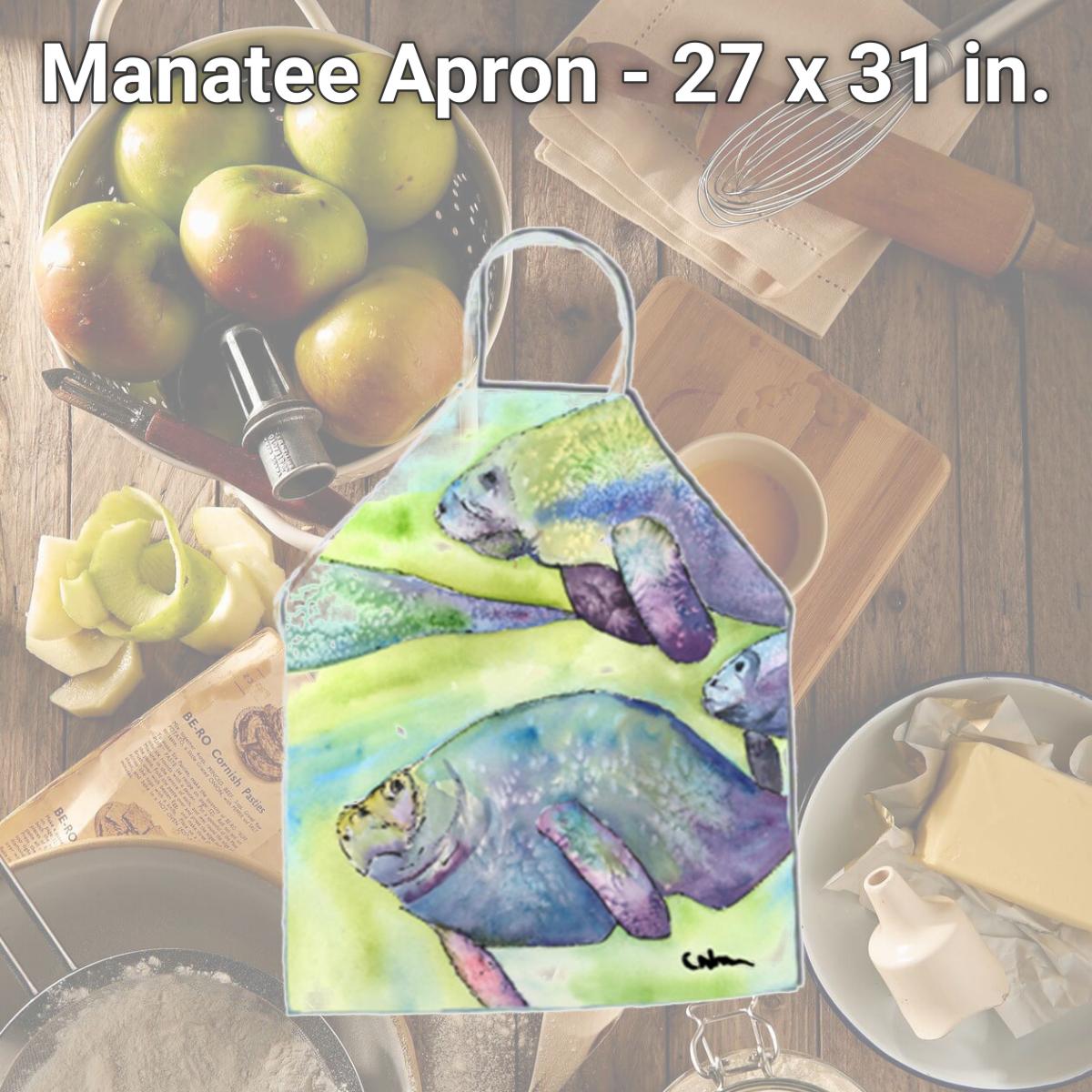 Picture of Carolines Treasures 8544APRON Manatee Apron - 27 x 31 in.