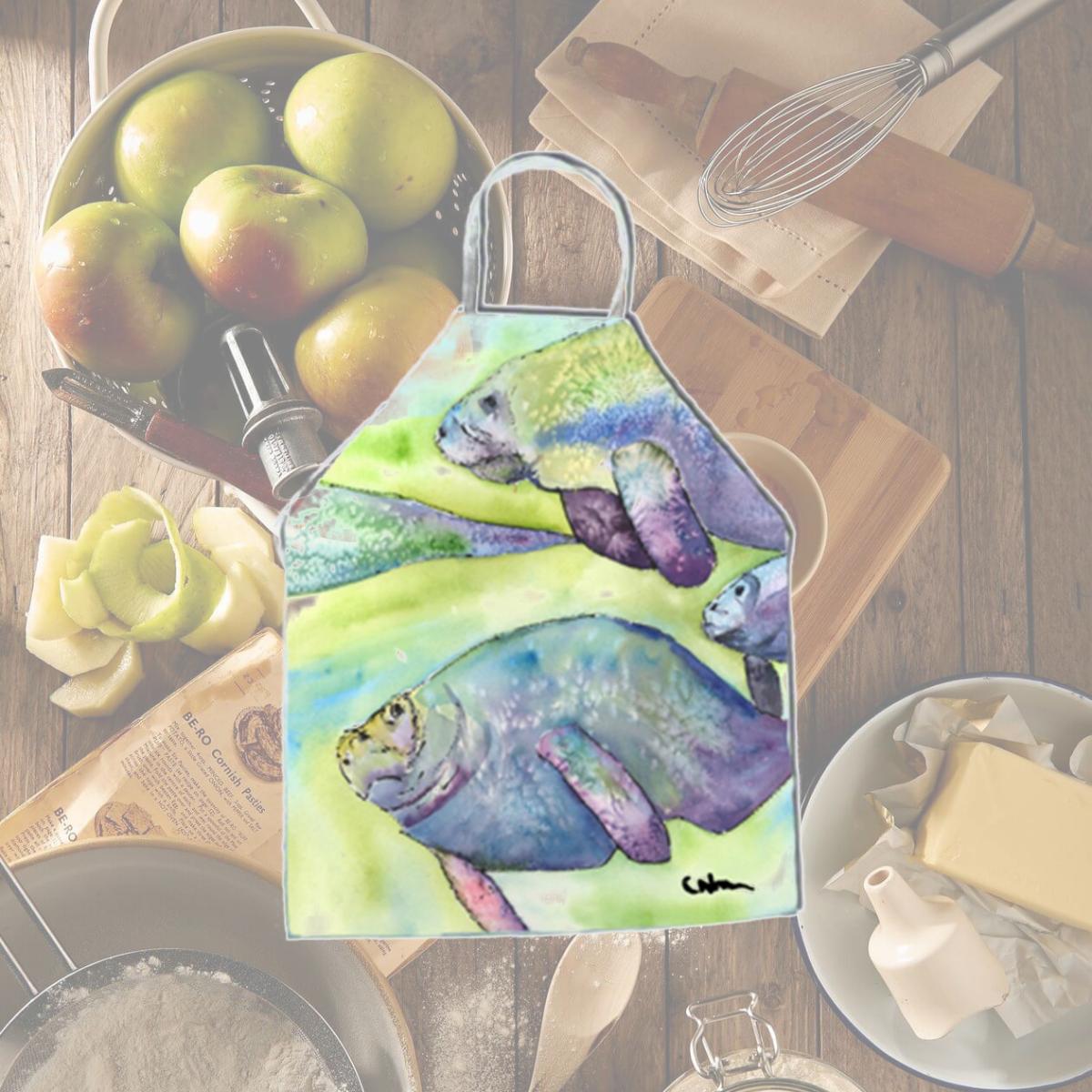 Picture of Carolines Treasures 8544APRON Manatee Apron - 27 x 31 in.