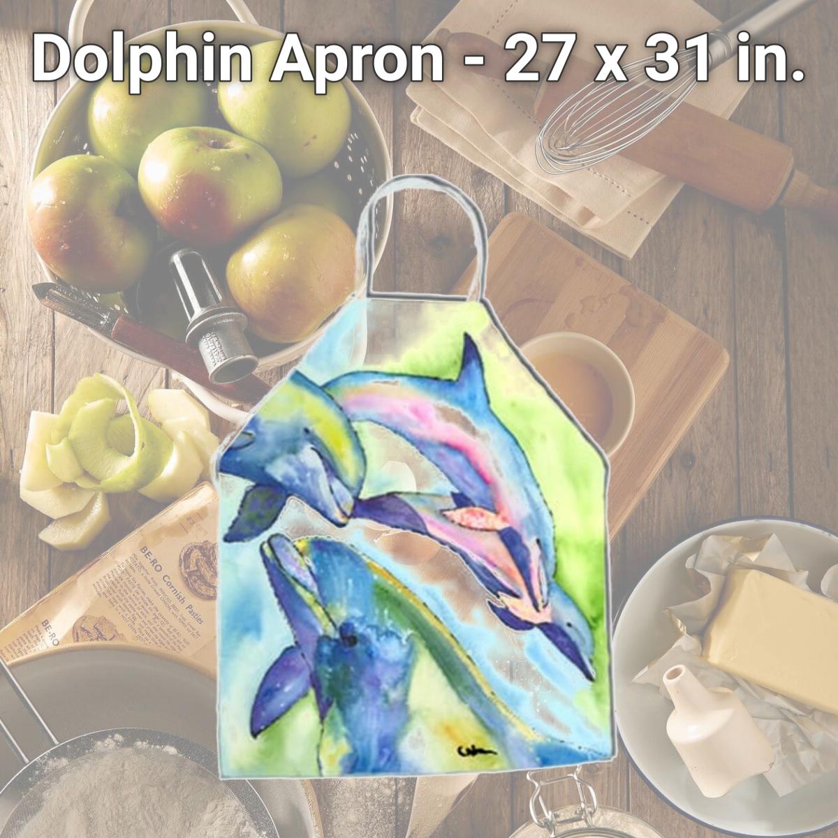 Picture of Carolines Treasures 8548APRON Dolphin Apron - 27 x 31 in.