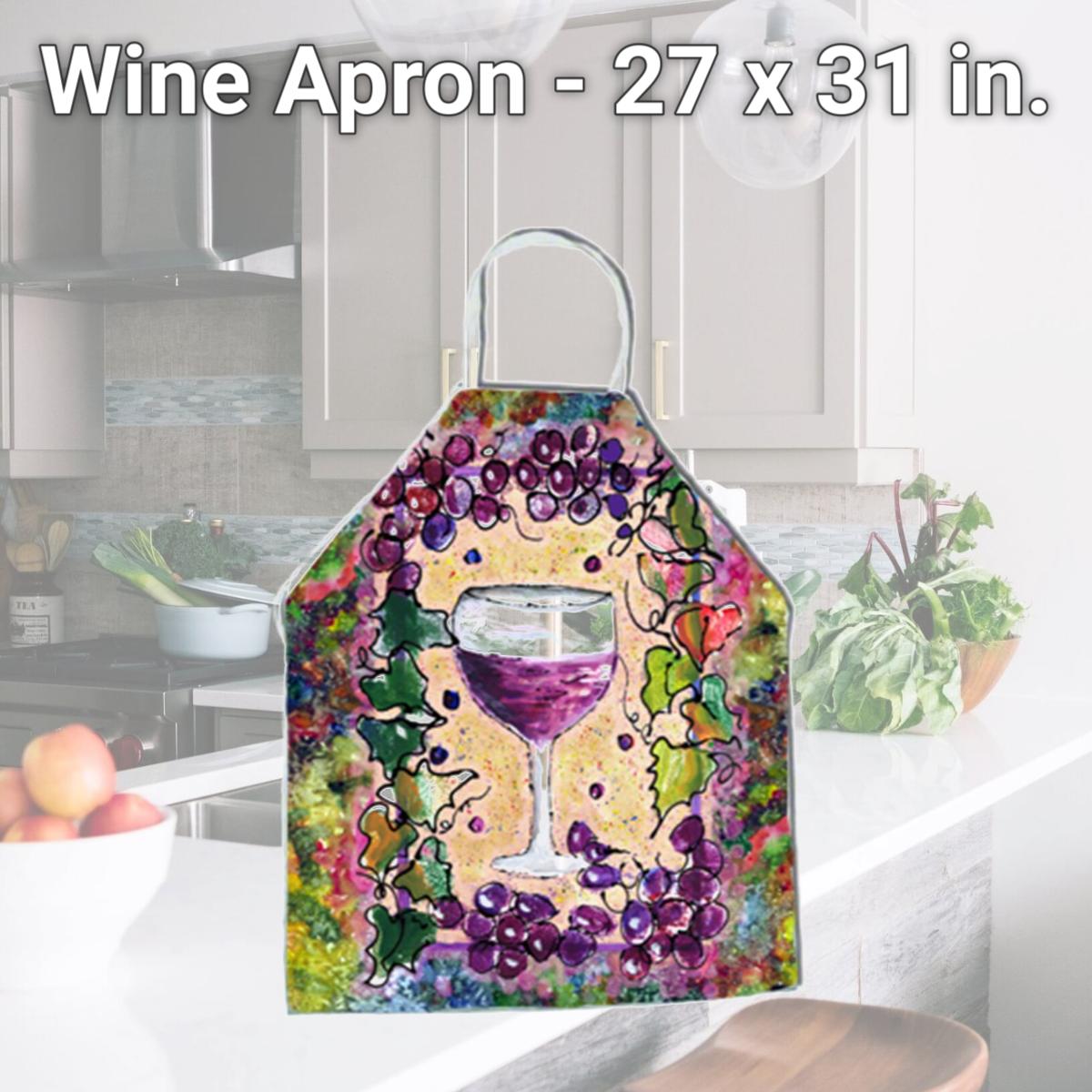 Picture of Carolines Treasures 8616APRON Wine Apron - 27 x 31 in.