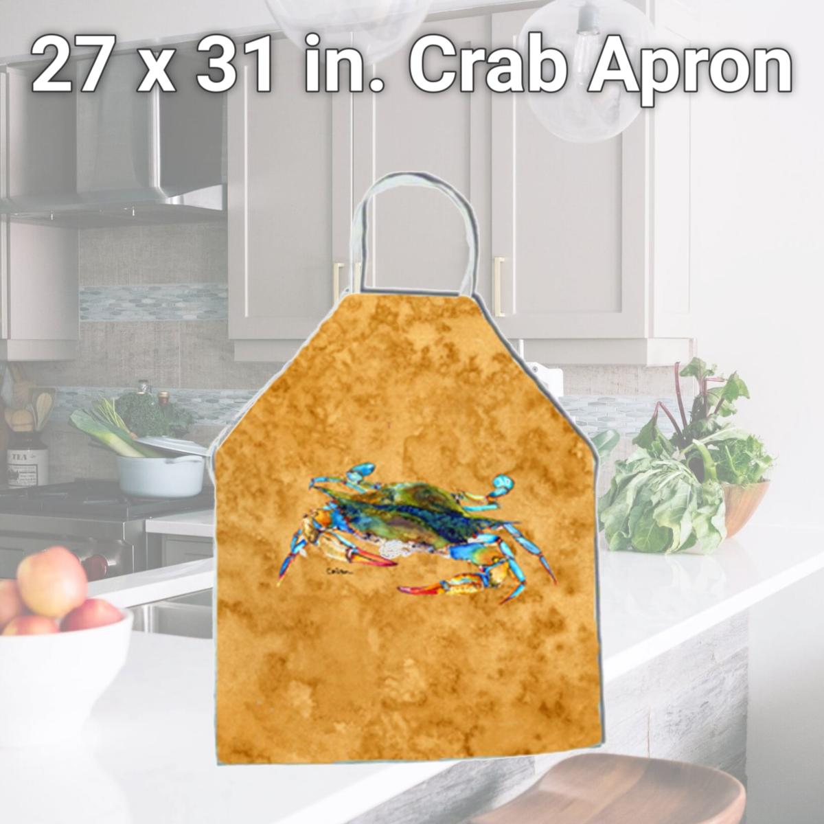 Picture of Carolines Treasures 8655APRON 27 x 31 in. Crab Apron