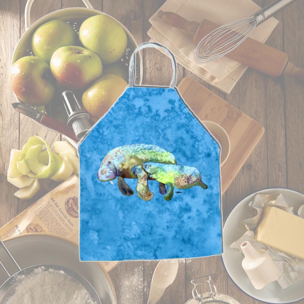 Picture of Carolines Treasures 8660APRON 27 x 31 in. Manatee Apron