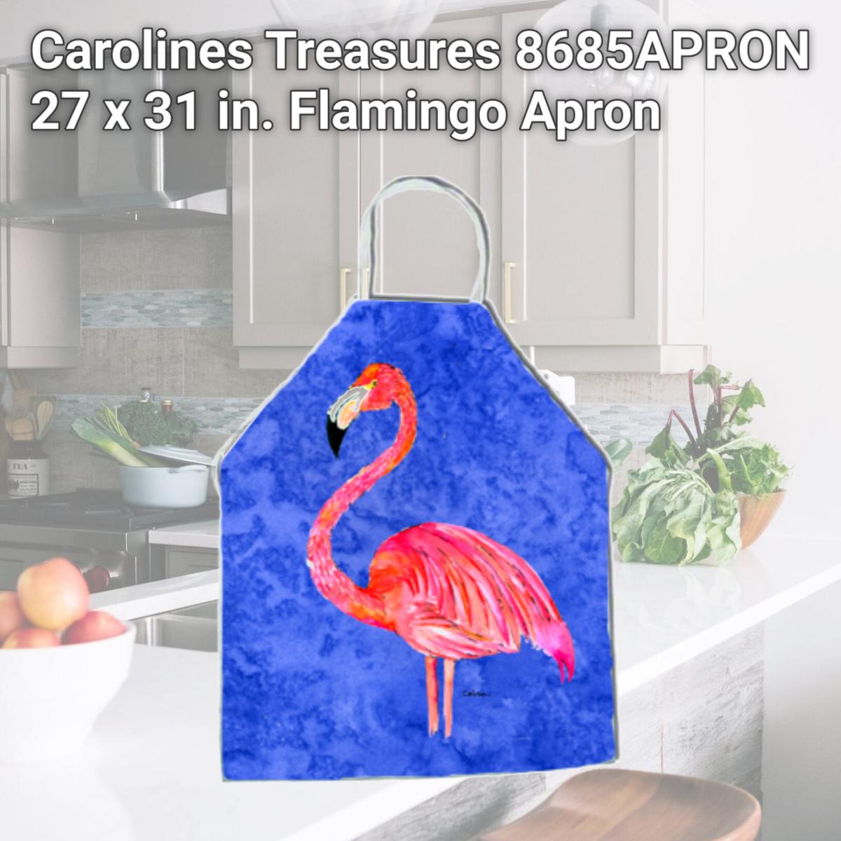 Picture of Carolines Treasures 8685APRON 27 x 31 in. Flamingo Apron