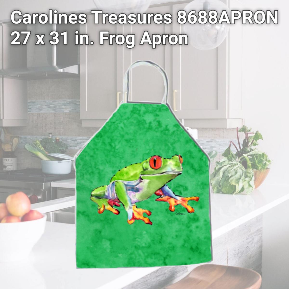 Picture of Carolines Treasures 8688APRON 27 x 31 in. Frog Apron