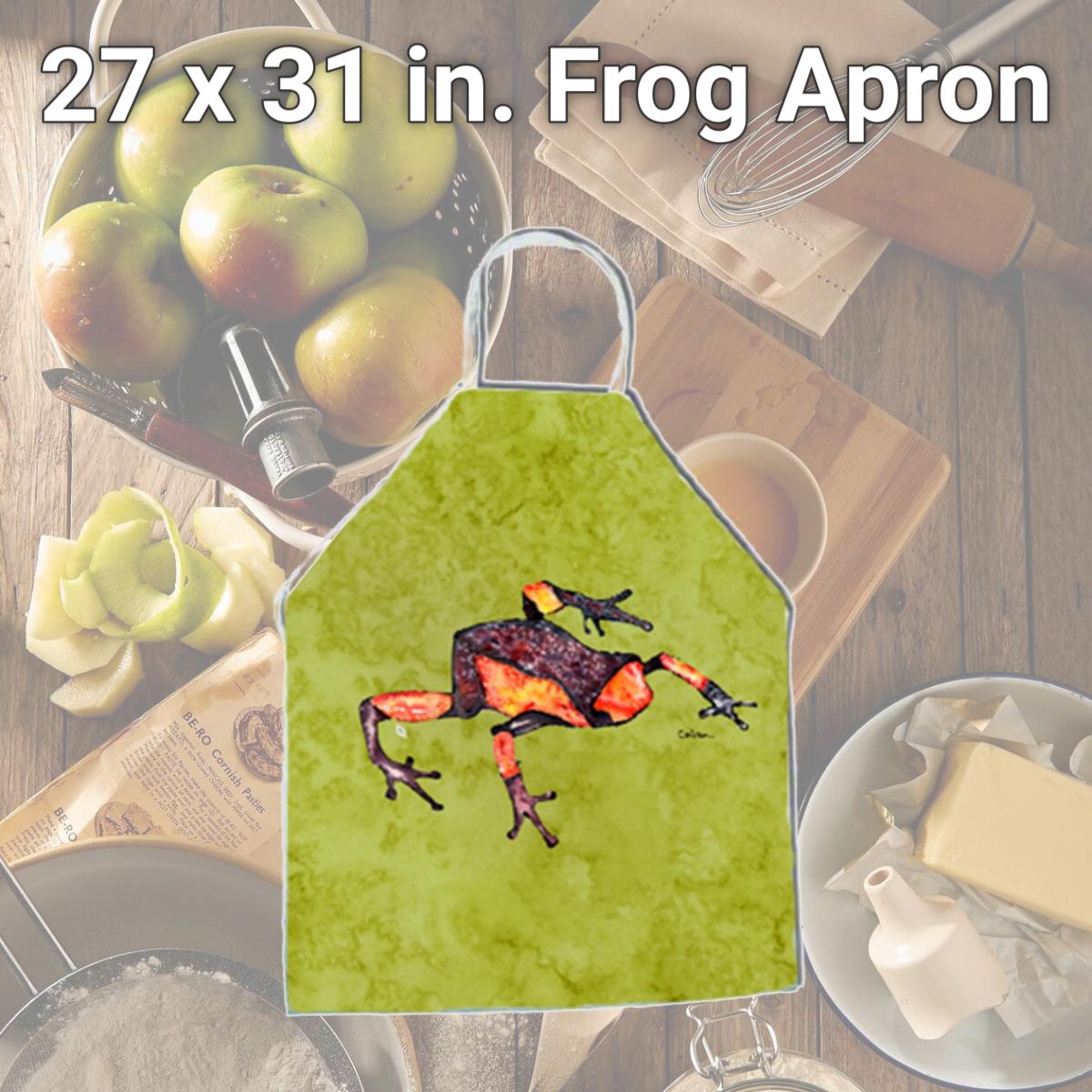Picture of Carolines Treasures 8689APRON 27 x 31 in. Frog Apron