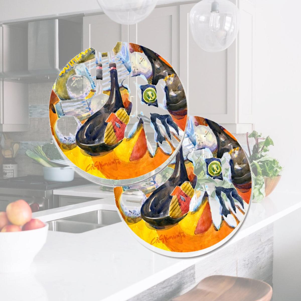 Picture of Carolines Treasures 6070CARC Golf Clubs Ball & Glove Set of 2 Cup Holder Car Coaster