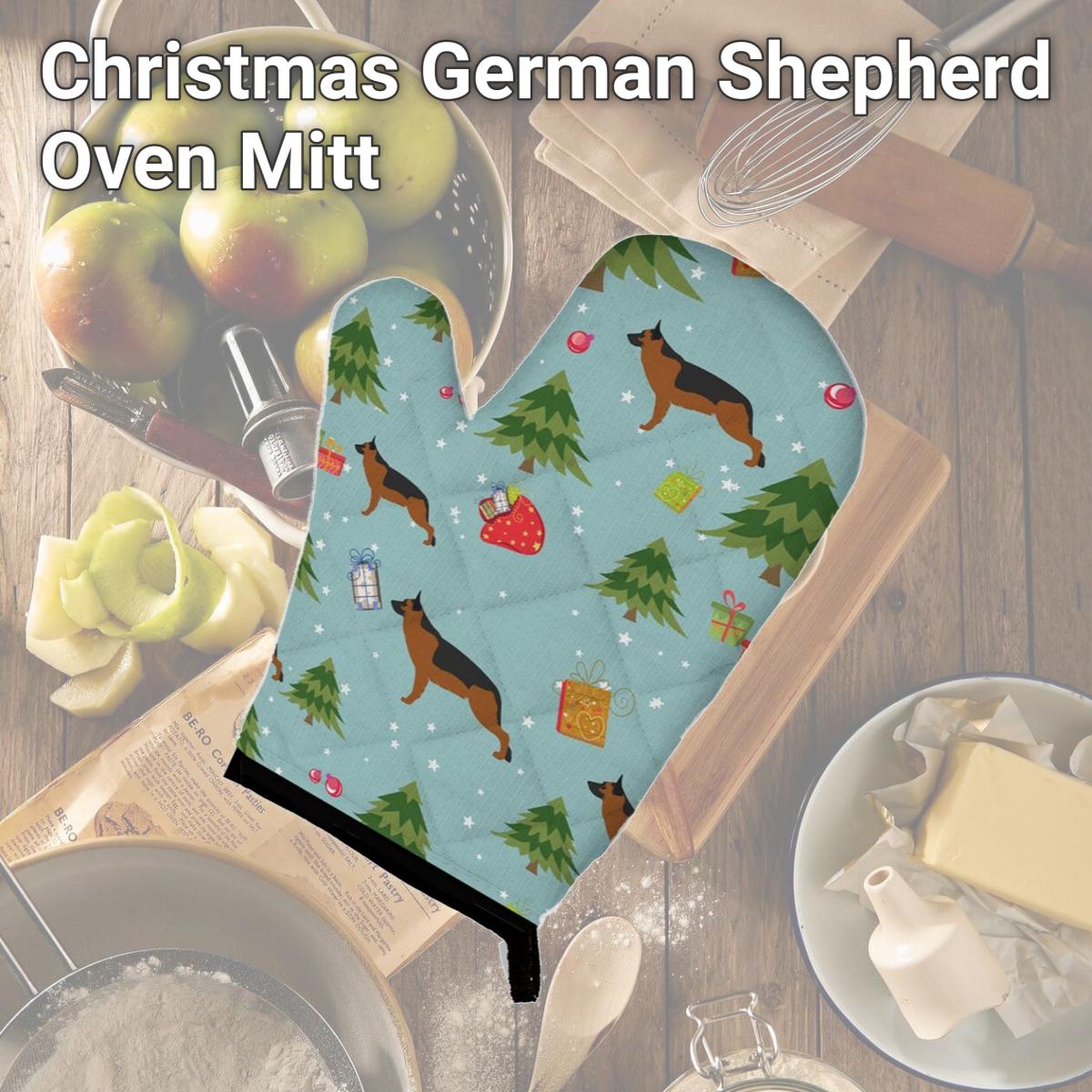 Picture of Carolines Treasures BB4848OVMT Christmas German Shepherd Oven Mitt