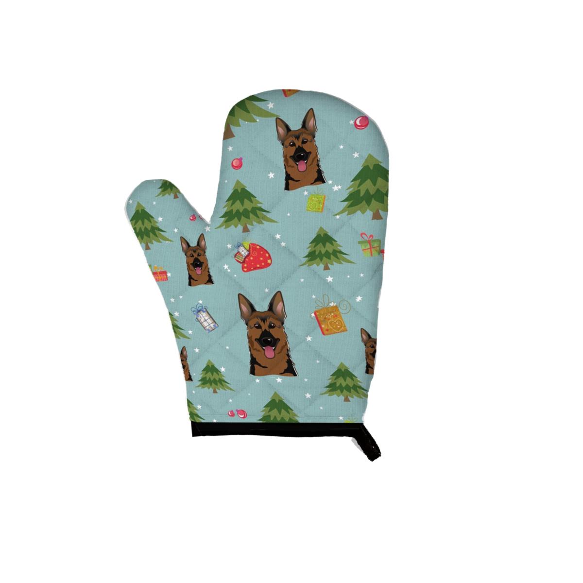 Picture of Carolines Treasures BB5000OVMT Christmas German Shepherd Oven Mitt