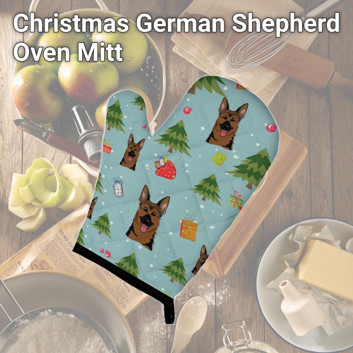 Picture of Carolines Treasures BB5000OVMT Christmas German Shepherd Oven Mitt