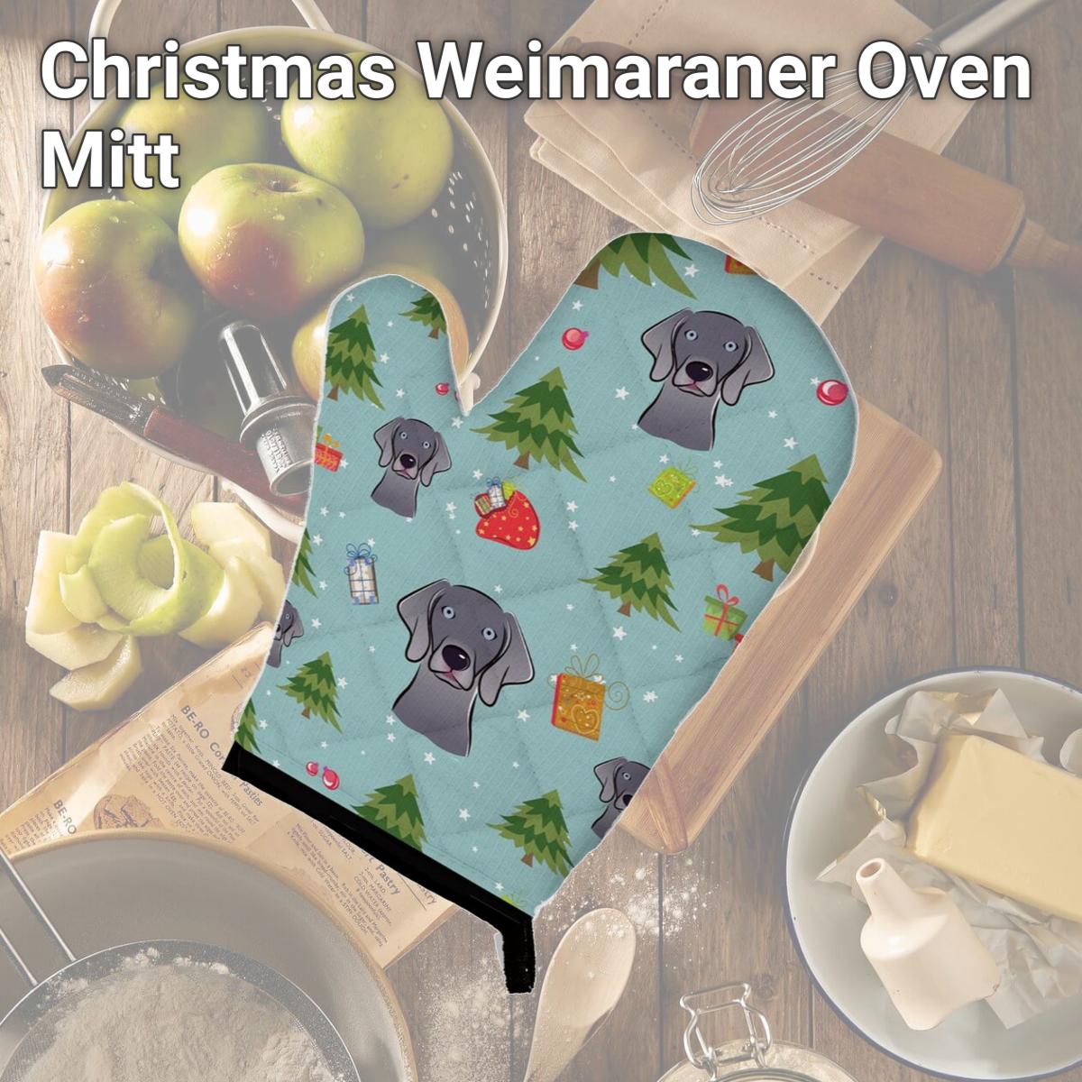Picture of Carolines Treasures BB5020OVMT Christmas Weimaraner Oven Mitt
