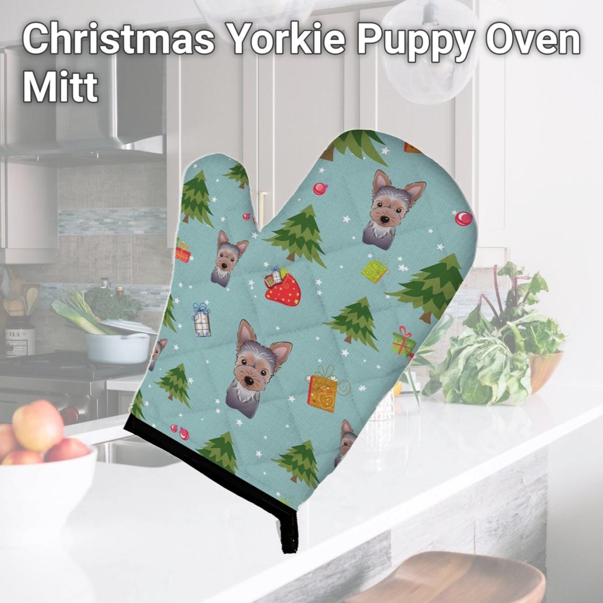 Picture of Carolines Treasures BB5021OVMT Christmas Yorkie Puppy Oven Mitt