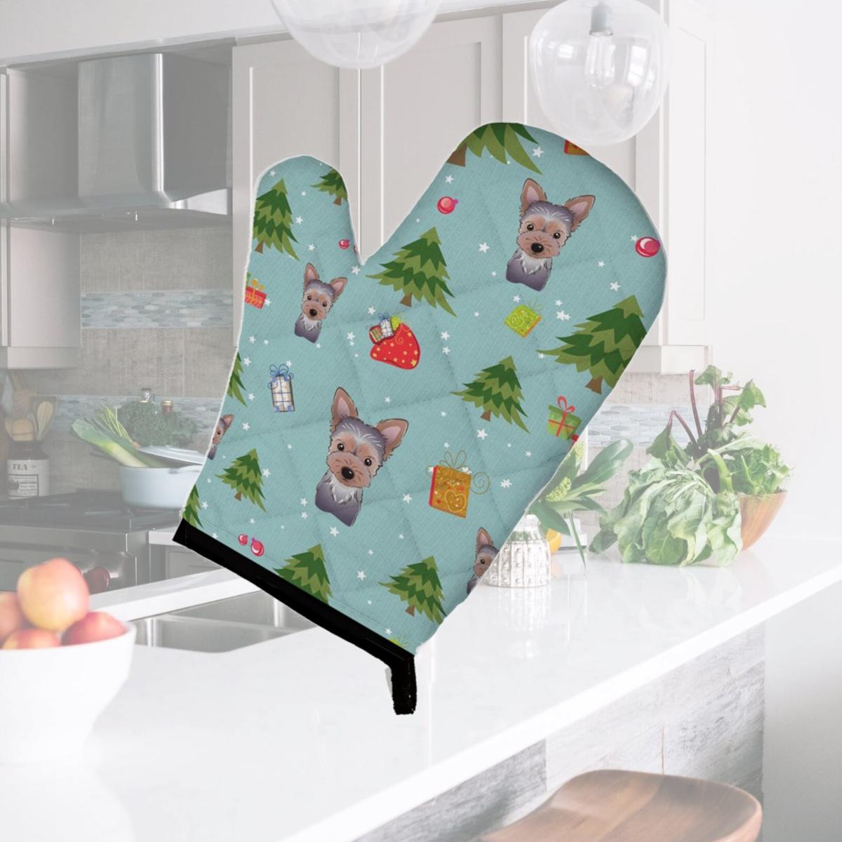 Picture of Carolines Treasures BB5021OVMT Christmas Yorkie Puppy Oven Mitt