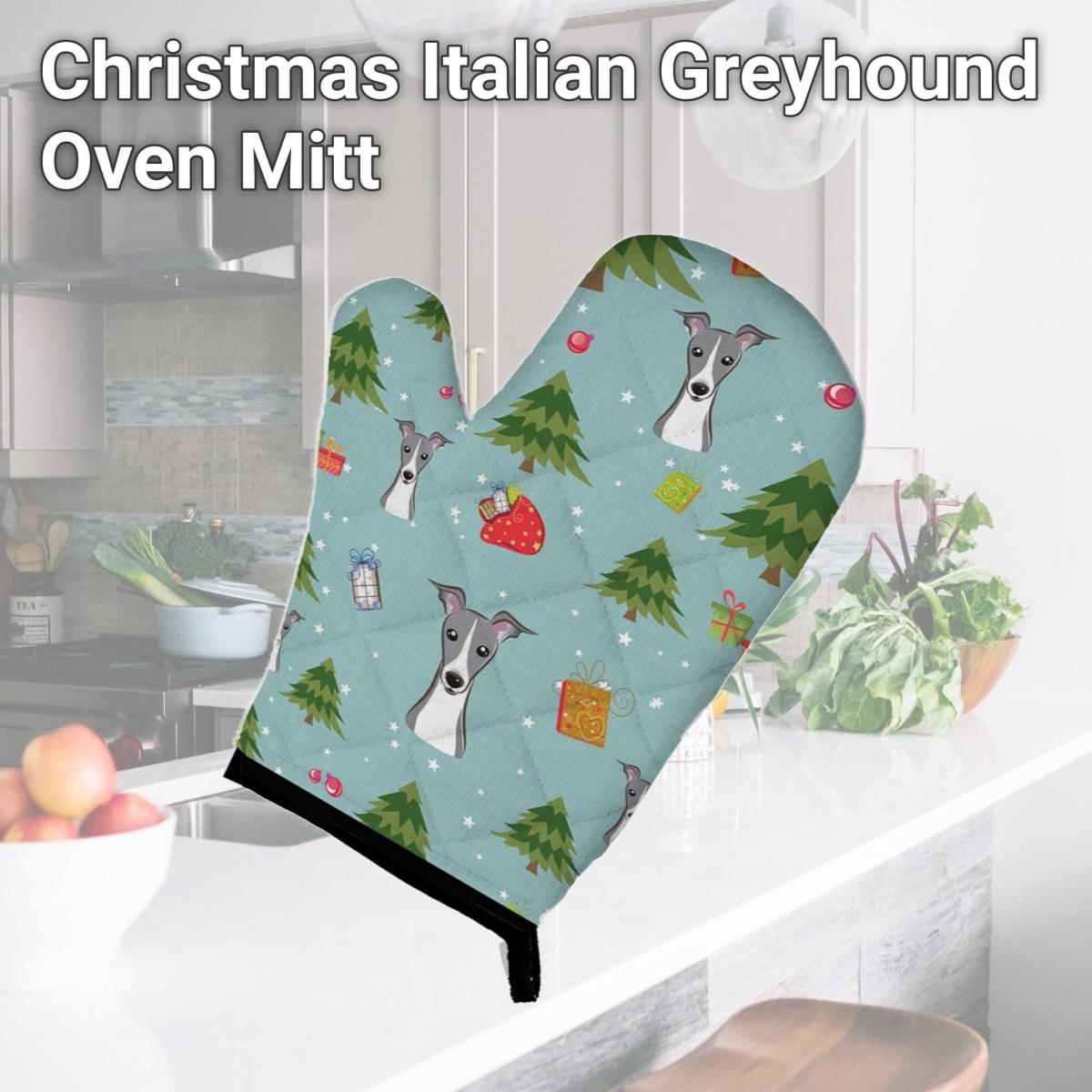 Picture of Carolines Treasures BB5025OVMT Christmas Italian Greyhound Oven Mitt